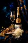Wine glass and bottle. (AI Generated) Art Print